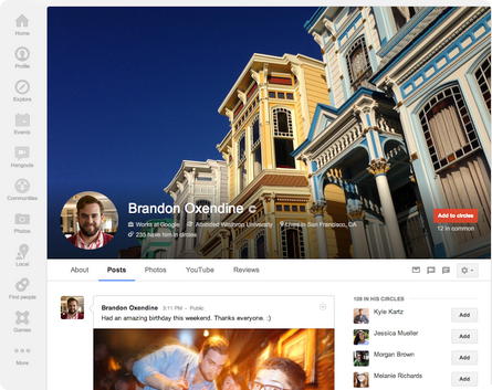 Google Plus - Novo design