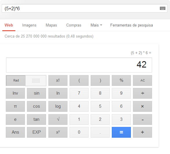 Calculadora Google