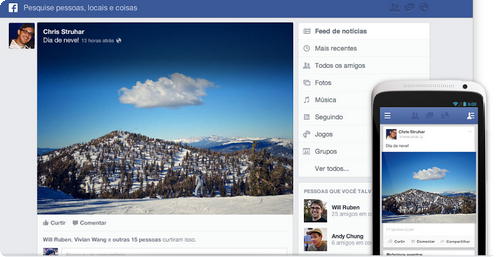 Facebook - Novo feed de noticias