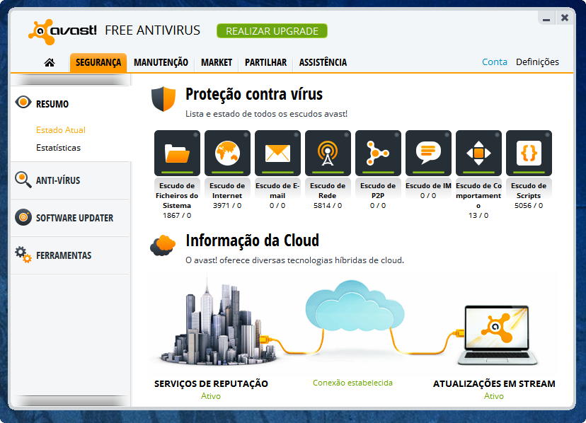 Avast 8 - Protecção na Nuvem