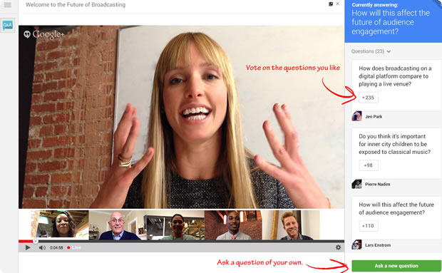 Google Hangout Q&A