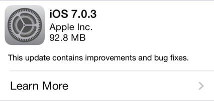 iOS 7.0.3