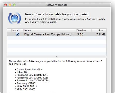Apple Mac OSX RAW