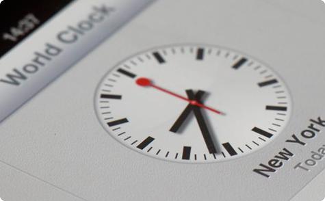 Design do relógio da Apple no iOS6