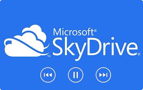Skydrive com leitor multimédia