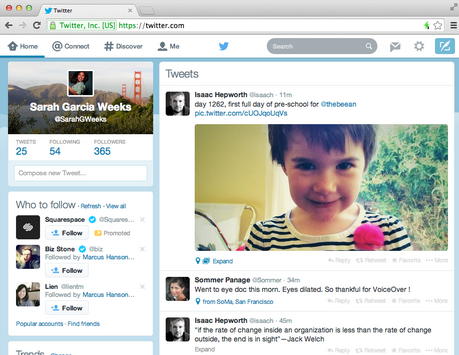 twitter interface design