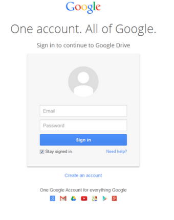 google login fake page