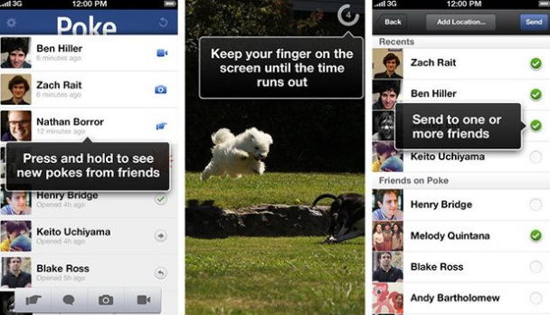 facebook poke e camera
