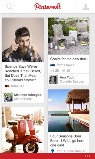 Pinterest windows phone