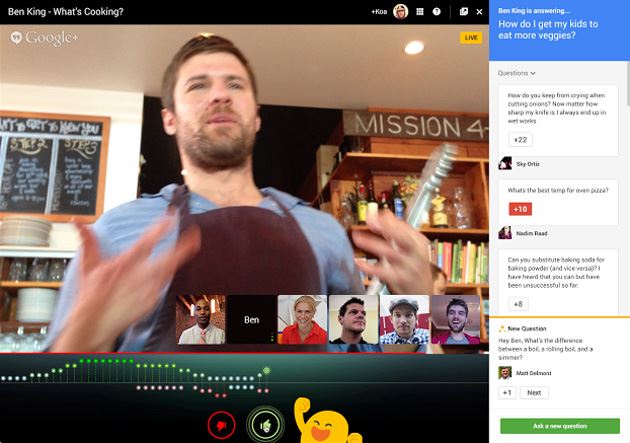 google hangouts applause