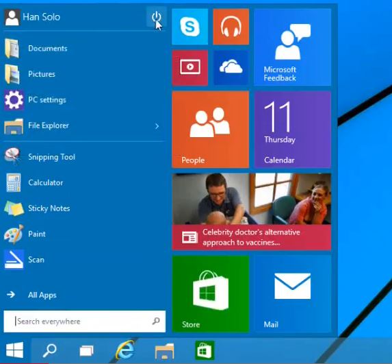 windows 9 iniciar