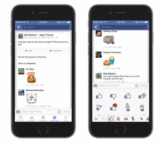 facebook stickers