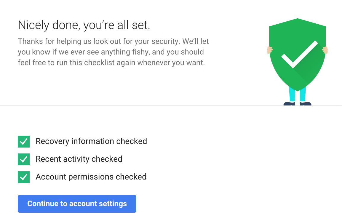 google verificação segurança