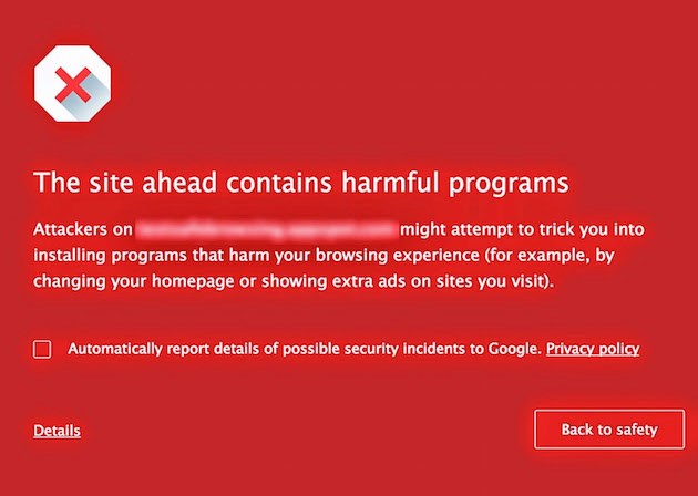 Chrome alerta
