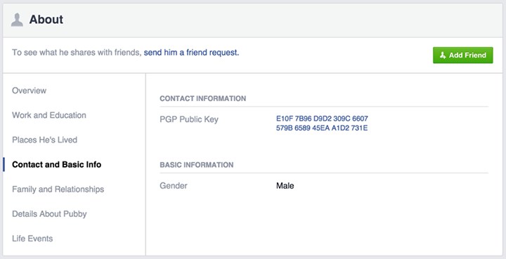 facebook secure pgp