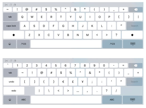 ios teclado 9