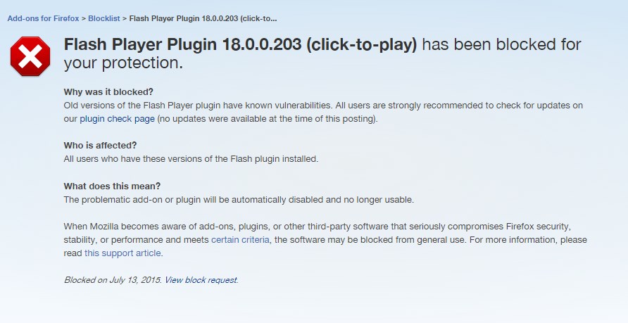 firefox flash bloqueado
