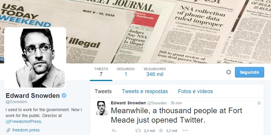 Edward Snowden twitter