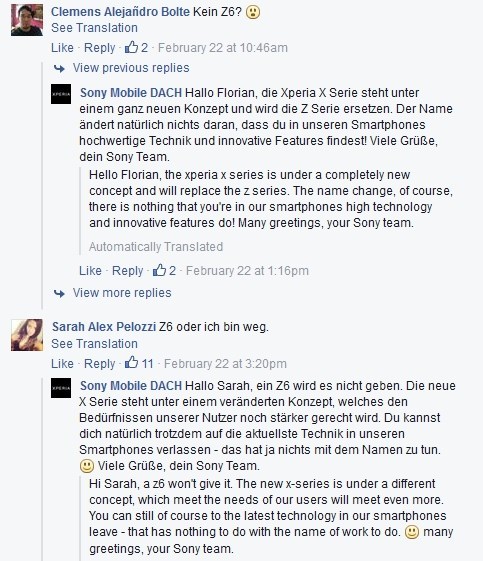 sony facebook respostas