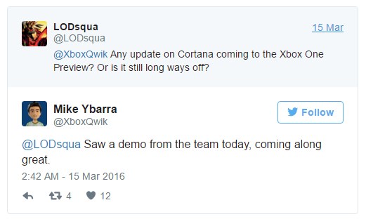 cortana Xbox