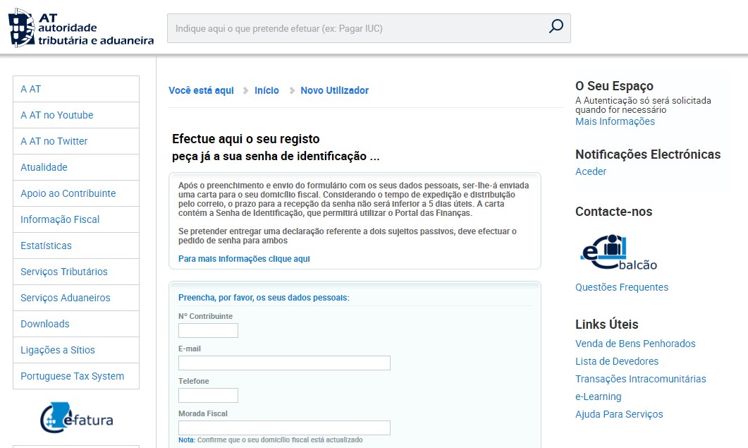 portal finanças