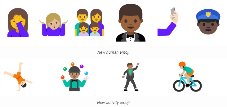 Emojis na nova versão do Android N