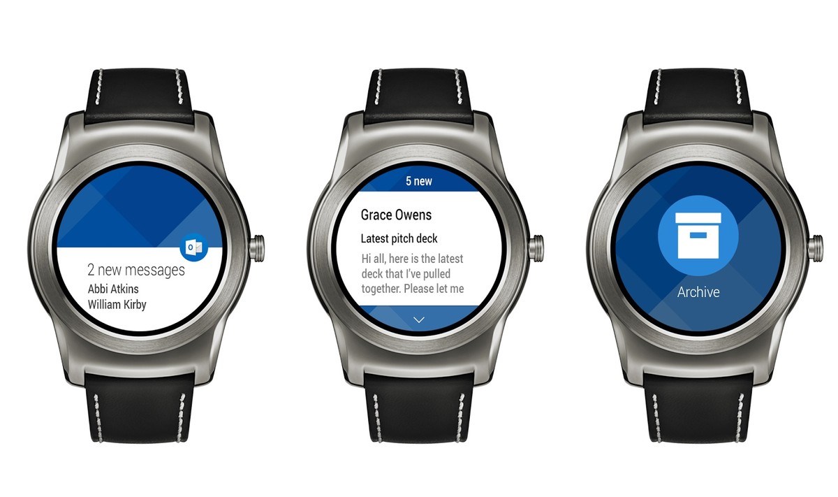 outlook no Android wear