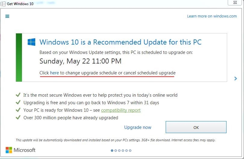 Windows 10 upgrade