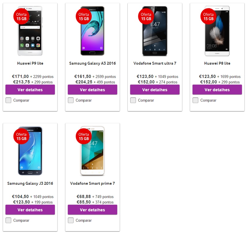 Equipamentos em promoção