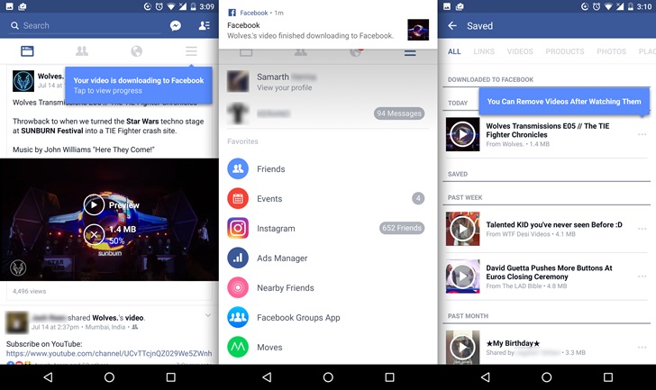 Facebook e o download de videos