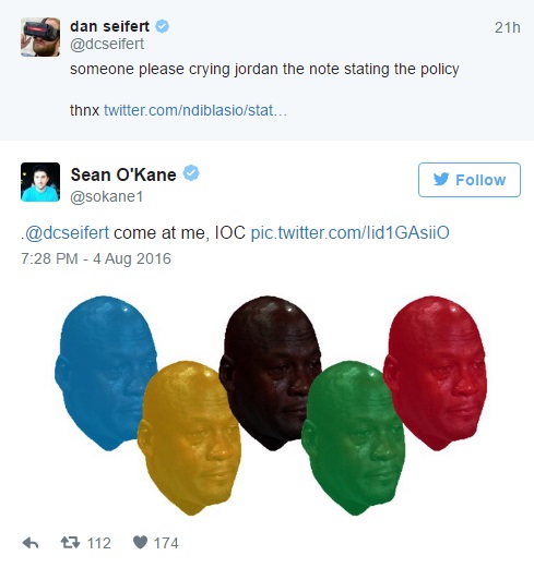 Twitter com imagem a contradizer Comité