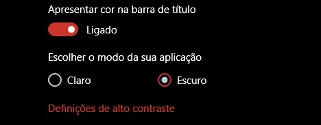 Definição de cor do Windows