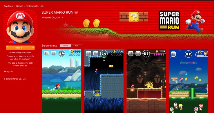 App Store super mario run