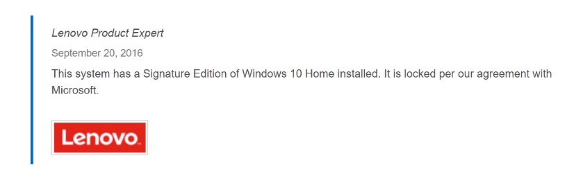 resposta da lenovo