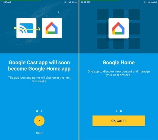interface da nova aplicação