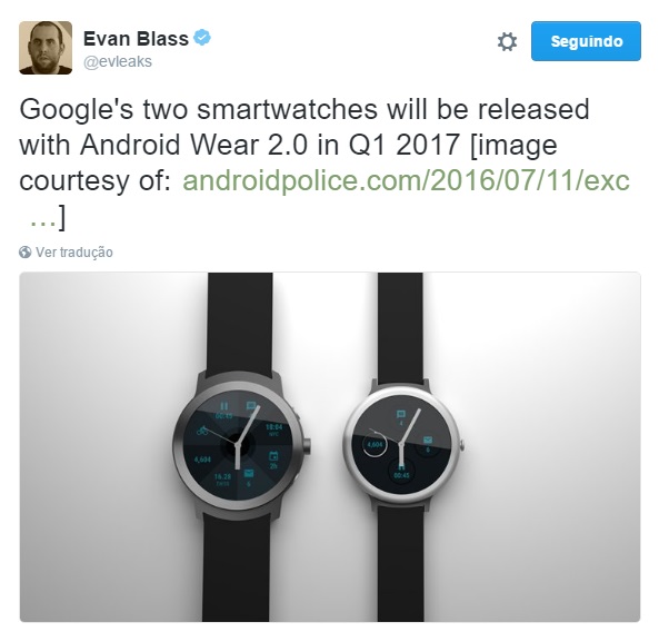 novos smartwatches da Google