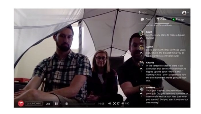 Kickstarter live