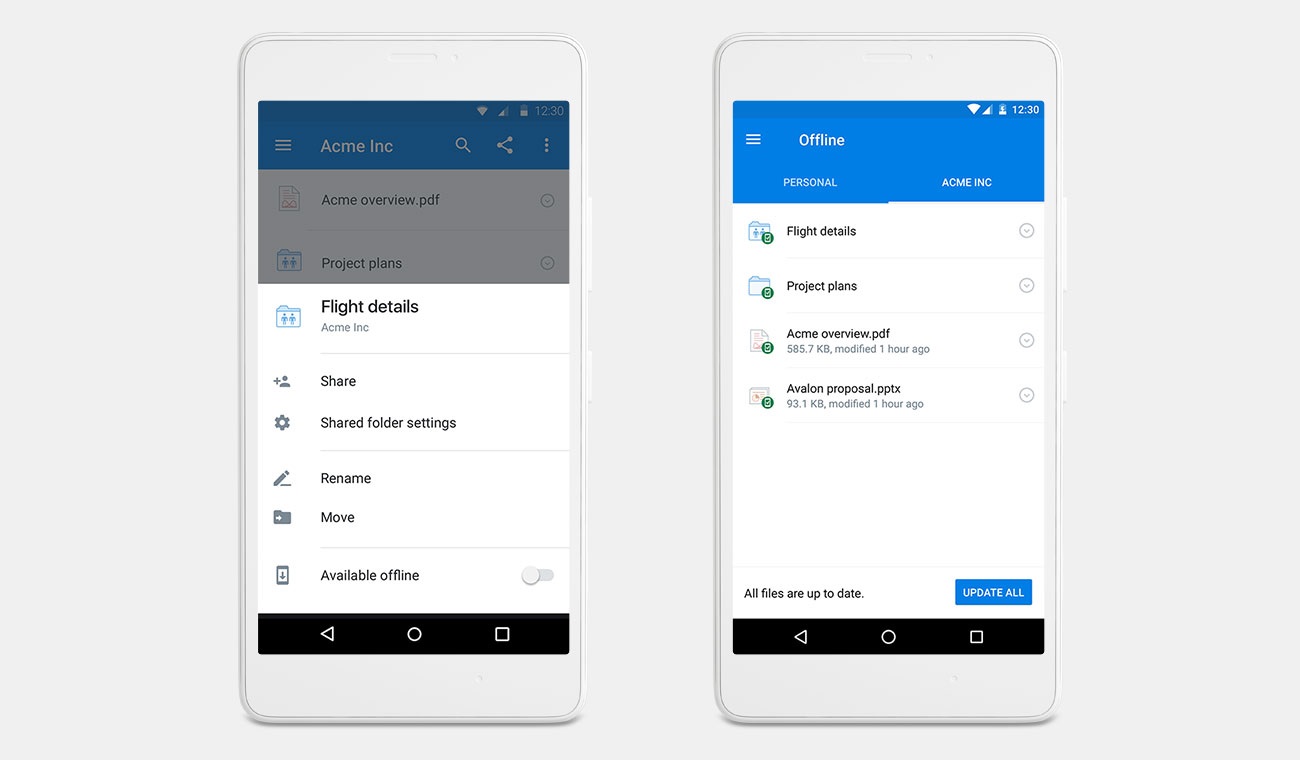 dropbox offline