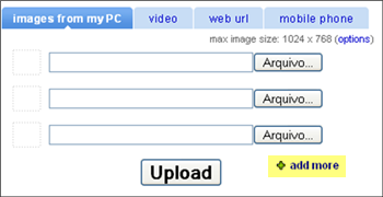 Upload de Imagens com o Photobucket Addmore