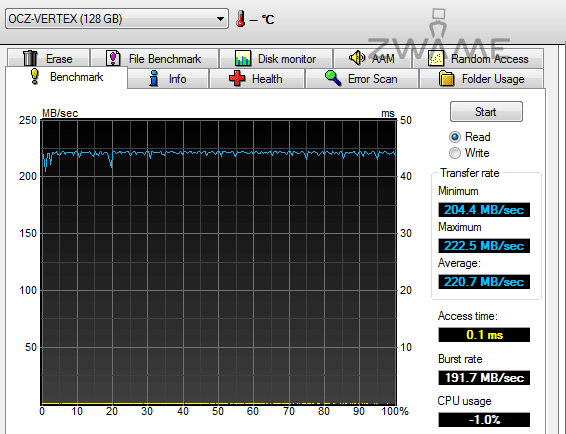 [Analise] Kingston SSDnow V séries (Notebook KIT) Hdtune-vertex