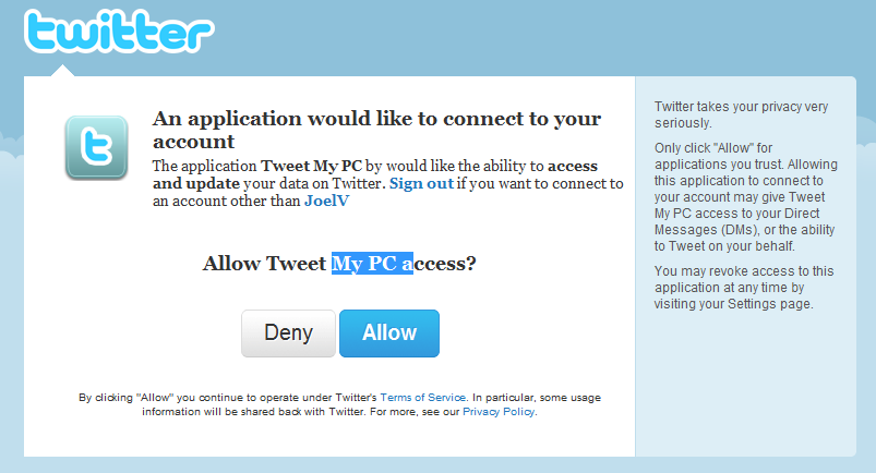 Controle o seu PC remotamente pelo Twitter Permitir-tweet-My-PC