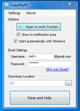 Controle o seu PC remotamente pelo Twitter Tweetmypc