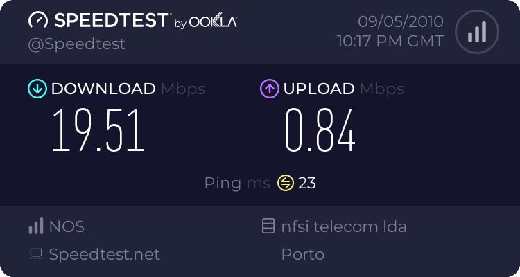 Qual a velocidade da sua Internet? 941961829