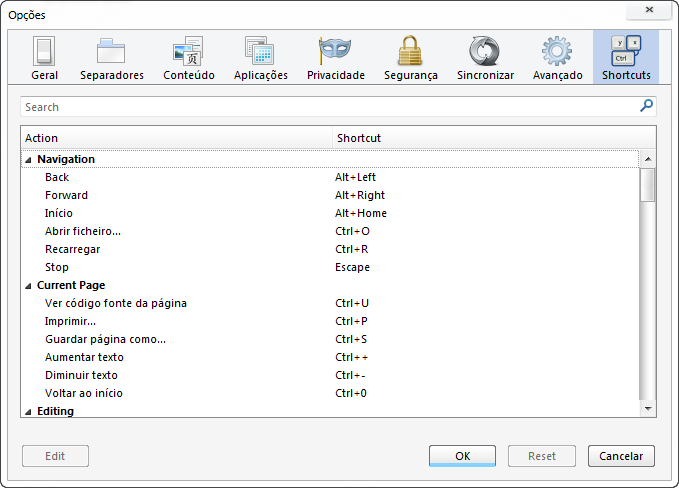 [Dica]Mudar atalhos de teclado no Firefox ZIl6F